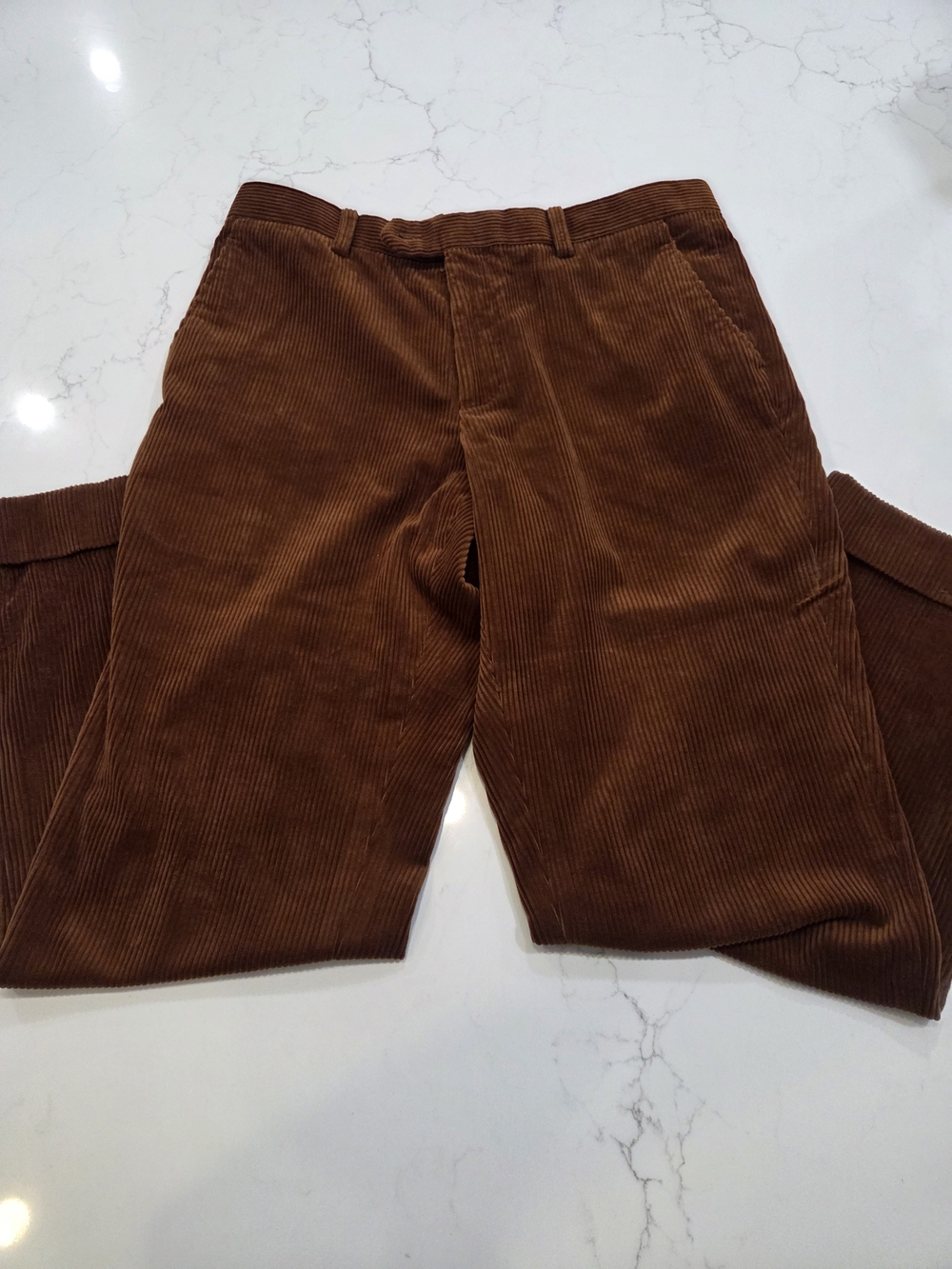 Spier & Mackay Men's Brown Corduroy Trousers - Size 33 Contemporary